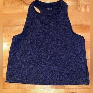 Athleta crop blue Athleta Shanti Crop Jacquard Tank Top, #530558 size S Small
